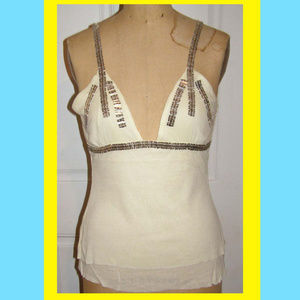 New Pegah Anvarian sequin detail tank top M 6-8